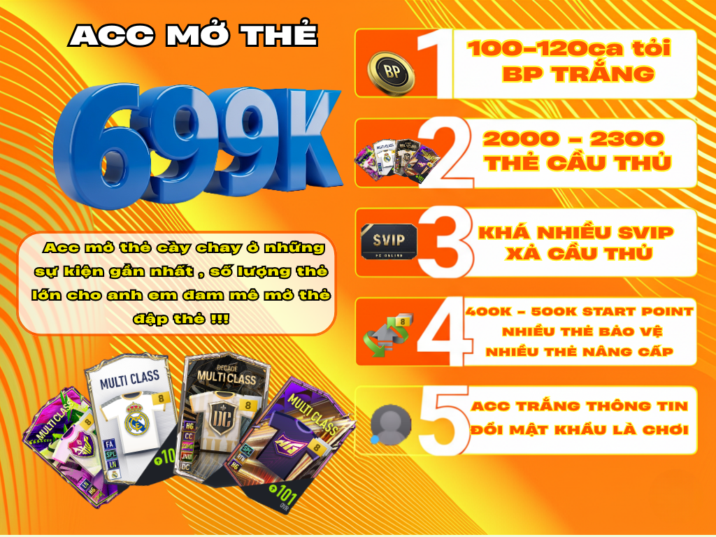 ACC MỞ THẺ 7XX (Siêu sale 2/9)